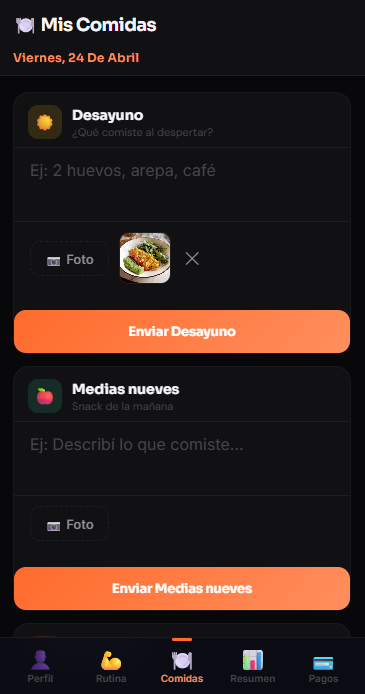 Registro de comida